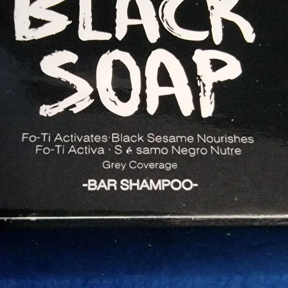 Black Soap Fo-Ti  Activa Shampoo Bar for Hair Grey Coverage